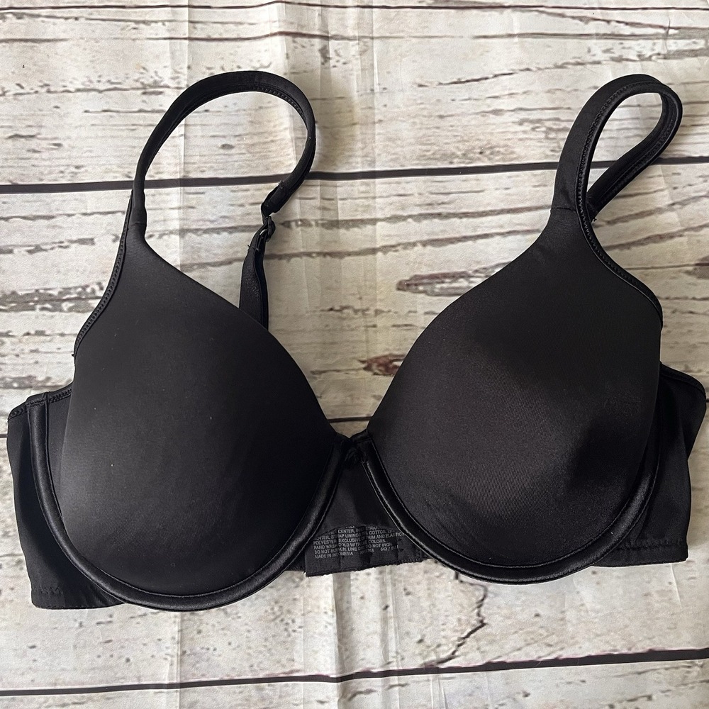 Bali Bra 36C Womens Underwire Lightly Lined Black Adjustable Straps Style 3470